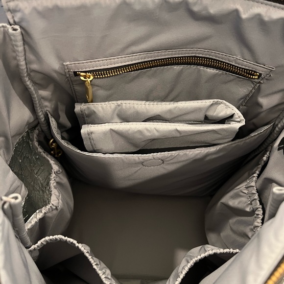 Freshly Picked Original Diaper Bag - Black Vegan Leather with Gold Metal - Picture 7 of 9